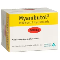 Фото Этамбутол Миамбутол ФРАНЦИЯ Myambutol табл. 400мг №100
